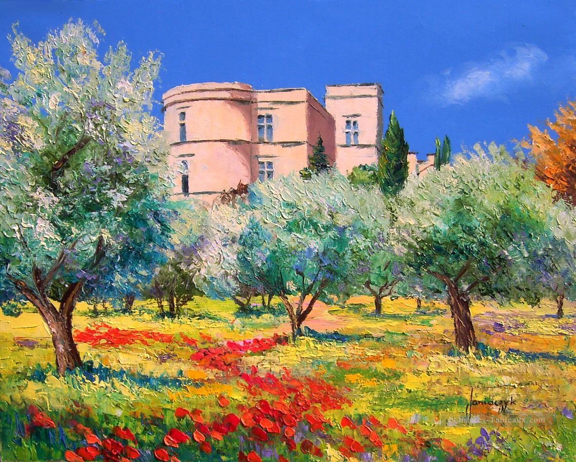 Le château de Lourmarin jardin Peintures à l'huile